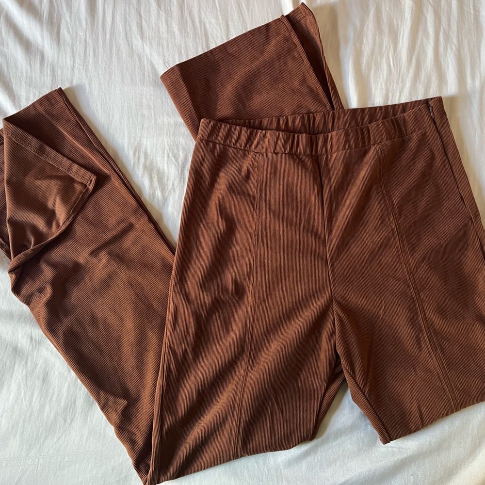 Kirious Brown corduroy flared pants